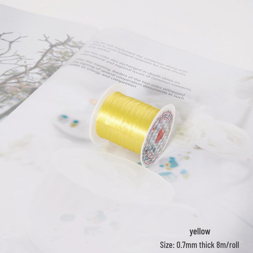 Handmade DIY Colored Elastic Line for Beaded Jewelry Making - Ring, Necklace, Bracelet. Braided Line for Accessories.