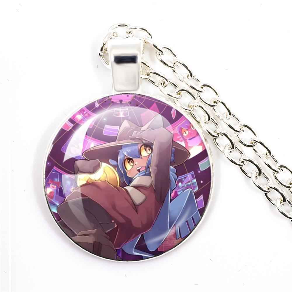 Niko Oneshot Necklace Anime Creative Cartoon Niko Pancakes Glass Cabochon Pendant Necklace Charm Jewelry Gift Jewelry