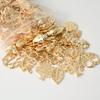 Light Gold Color Plant Series Random Mix 10/20/30/50pcs Ginkgo Tree Maple Leaves Flower Charms For Jewelry Making Bulk Pendants