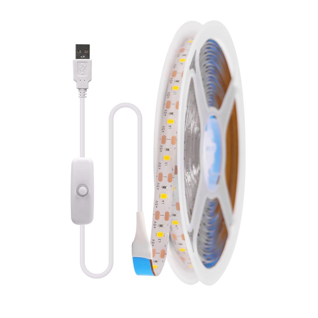 5V USB Dimmable LED Strip Light SMD2835 Touch Switch IP65 Waterproof Flexible Tape for TV Backlight Under Cabinet