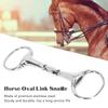 Stainless Steel Horse Snaffle Bit Oval Link Loose Ring Snaffle Horse Gag Ring  For Horses