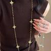 Versatile Diamond & Pearl Cross Necklace - Light Luxury Layered Sweater Chain for Autumn/Winter