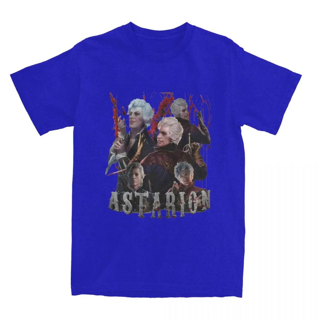 UnisexT-Shirt Vintage Astarion Baldurs Gate Bootleg Merchandise 100% Cotton Short Sleeve Funny Game T Shirt Round Collar Top