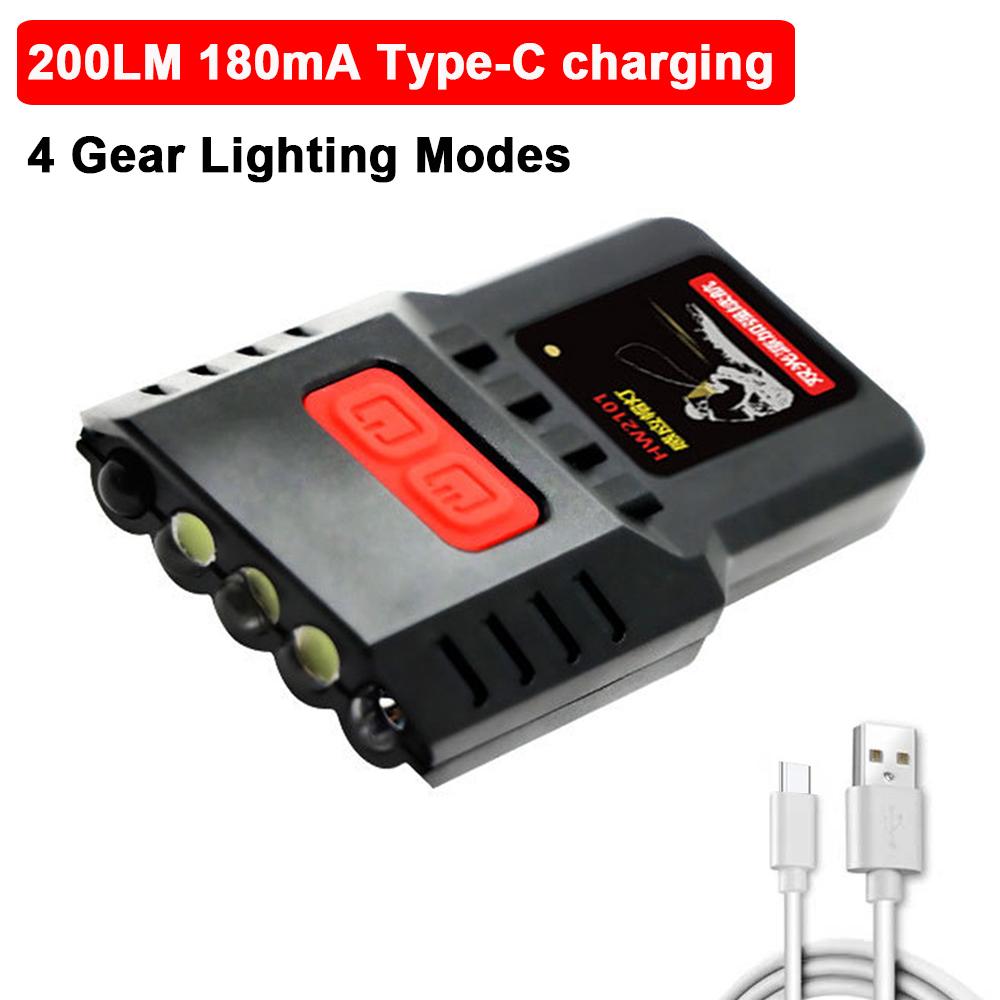 LED Motion Sensor Headlight COB Hat Clip Light USB Rechargeable Induction Headlight Head Torch Outdoor Camping Search Light
