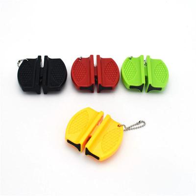1 Stück Messerschärfer Mini Keramikstab Messerschärfer Tragbar Schmetterlingstyp Camping Taschenschärfer Messerstein