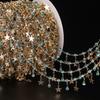 1Meter Star Chains Micro Inlay Crystal Stars Copper Chains for Handmade Bracelet Necklace Supplies DIY Jewelry Making Components
