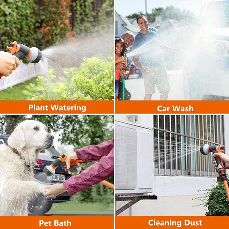 Multi-Function High-Pressure Water Nozzle  8 Modes for Car/Home/Garden