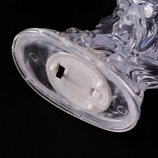 Night Light Acrylic Pony Figure Decorative Night Lamp with Colorful Flashing Lights Battery Operated Festive