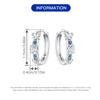 S925 Silver Blue Butterfly Insects Earrings Hoop Earrings Women Jewelry Trendy Anniversary Gifts