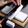 White Corundum Dual-Sided Whetstone with Base Oilstone Sharpener, Adjustable Angle for Kitchen Knives