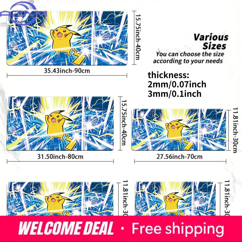 Electric Shock Pikachu Pokmon Gaming Mouse Pad 30x80x0.2cm