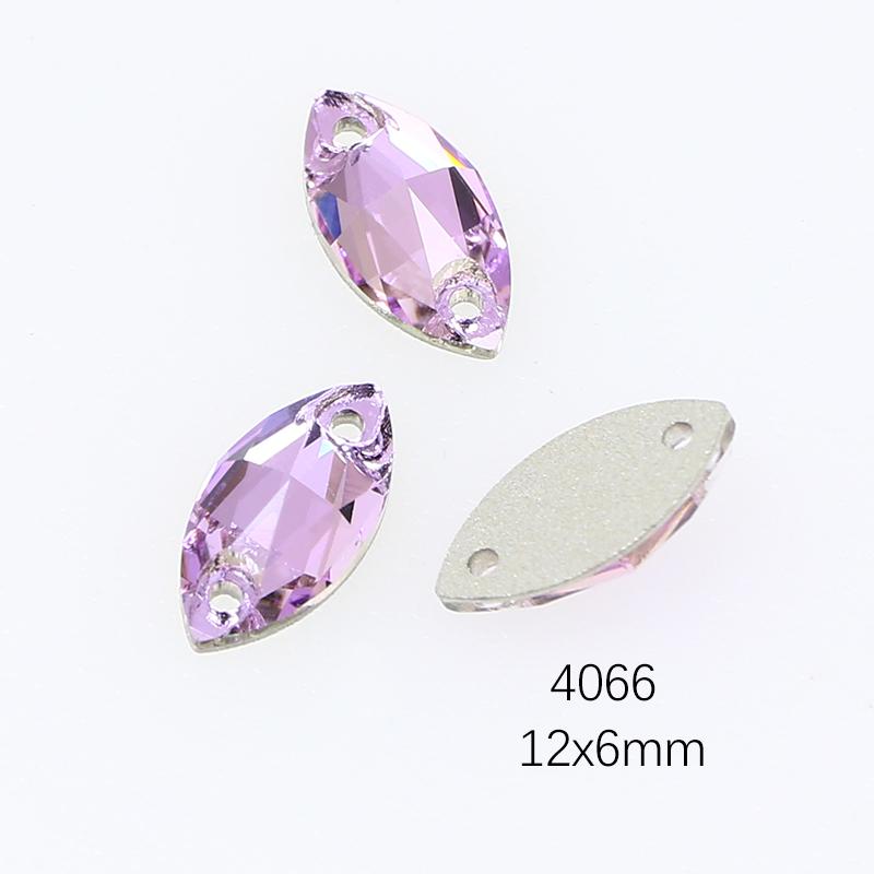 Dongzhou Crystals Luxury Quality Flatback Non-Hotfix Sew On Rhinestones Mix Shaped Violet Color DIY Garment Sewing Accessories