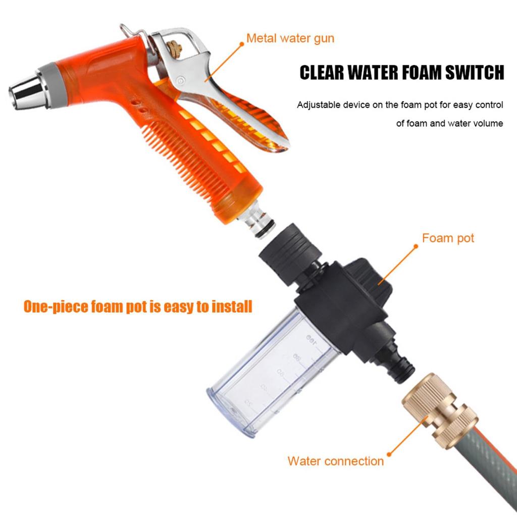 Car Wash Foam Gun, Car Foam Washing Gun, 3.4 Fl Oz (100 Ml), Sprinkling,