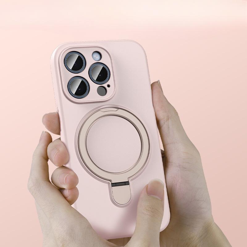 

Подходит для чехла для мобильного телефона Apple 16 Fulcrum, жидкого силикона, магнитного присосочного держателя для iPhone15Pro 14promax All-inclusive. iPhone16