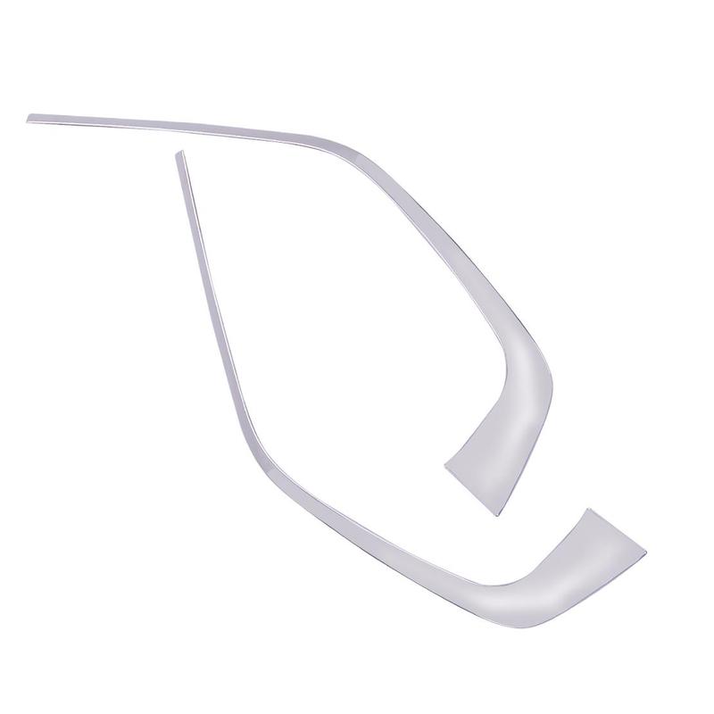 2Pcs Car Chrome Stainless steel Front Grill Grille Cover Decorative Trim Strips Mouldings Fit for Toyota Rav4