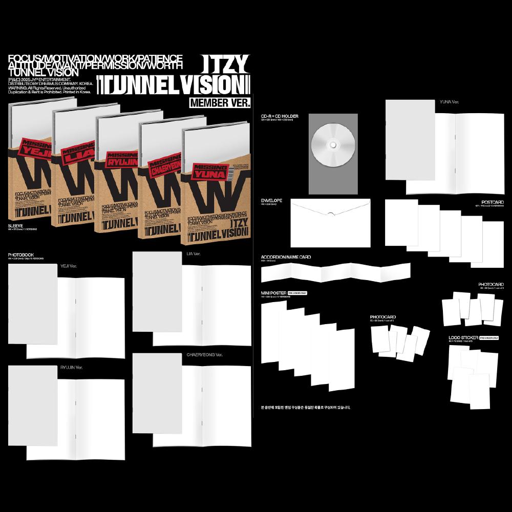 Pre-order itzy TUNNEL VISION Album Member ver. & SHOP POB