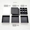 NO MARK 3-Tiered Jubako Box, Square, 6.0 Inches, Black