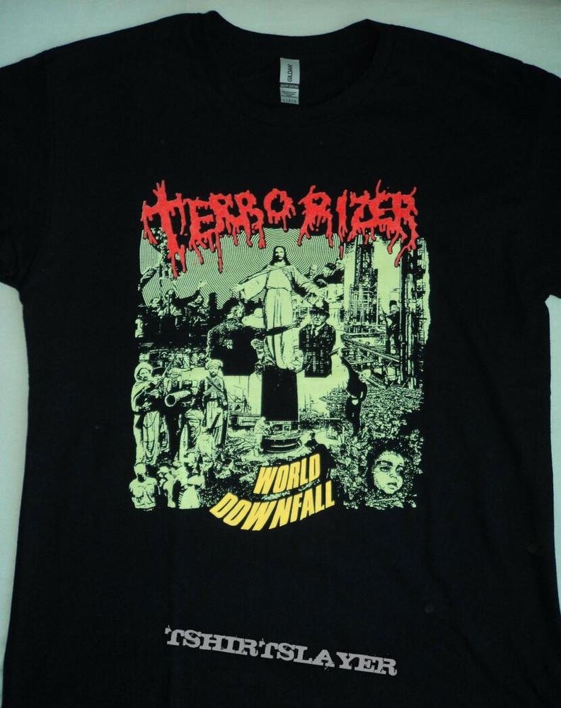 

Terrorizer World Downfall Tour Shirt Men and Women All Sizes S5XL Tee NZ1820 Unisex T-Shirt M