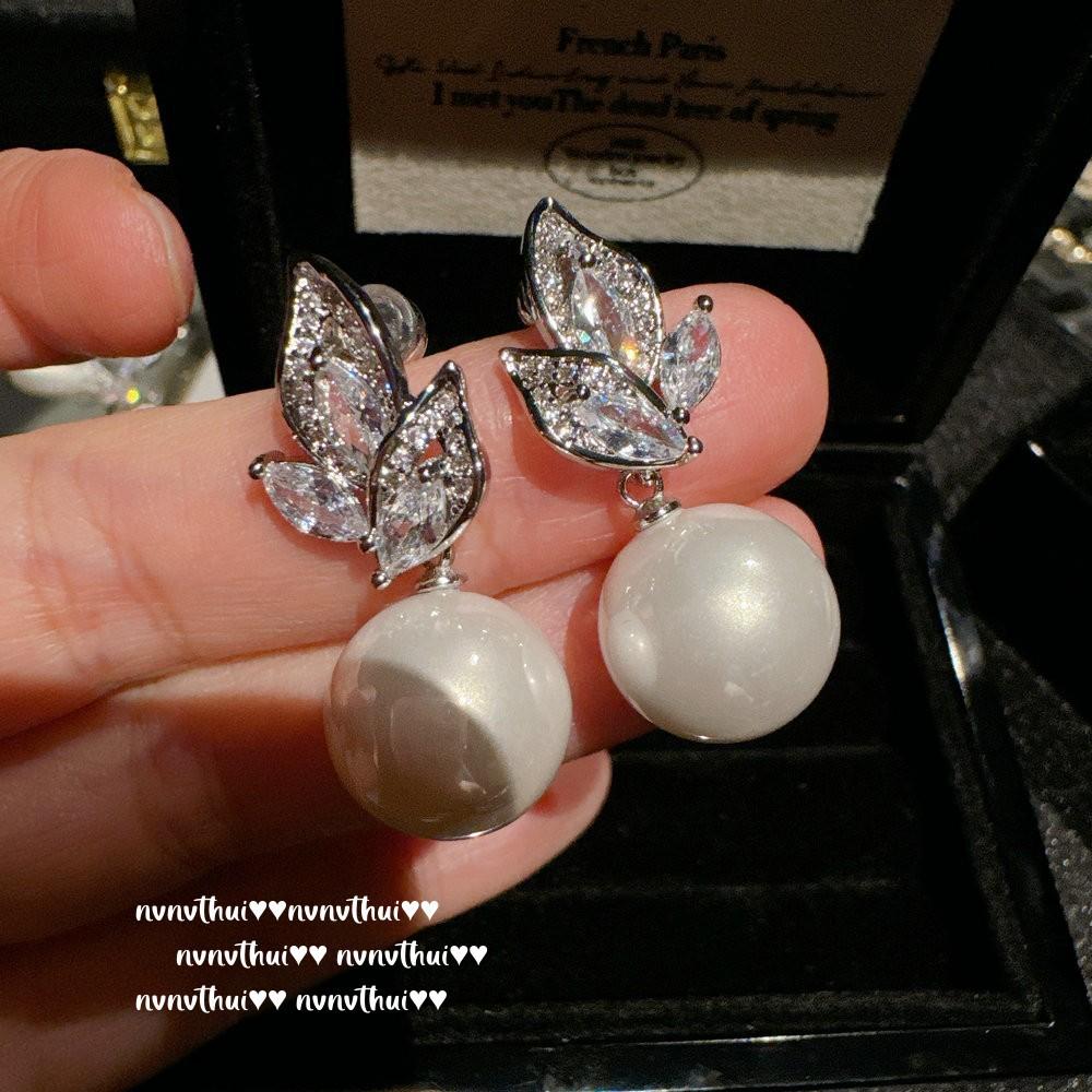 Italian Retro Wheat Ear Gemstone Pearl Earrings Vintage Butterfly Zircon Bead Earrings, Niuniu Bracelet
