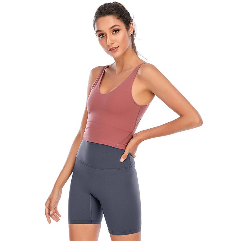 Swift Speed High Waist Women's Yoga Shorts - Nude Feel, No Embarrassment Line, Mid-Length, Fitness Five-Point Pants
