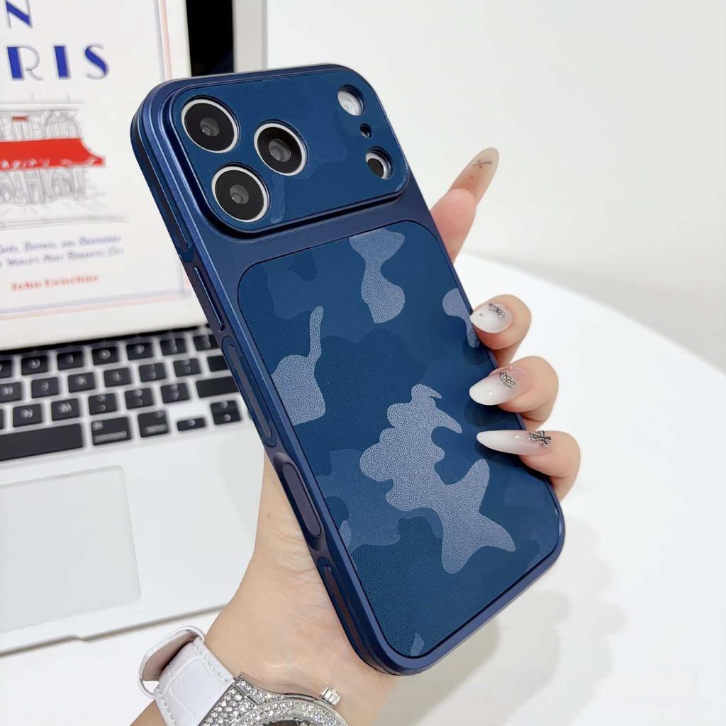 Anti-Slip Full Coverage Leather Texture Phone Case for iPhone 17 Pro Max, Compatible with 16 Pro Max