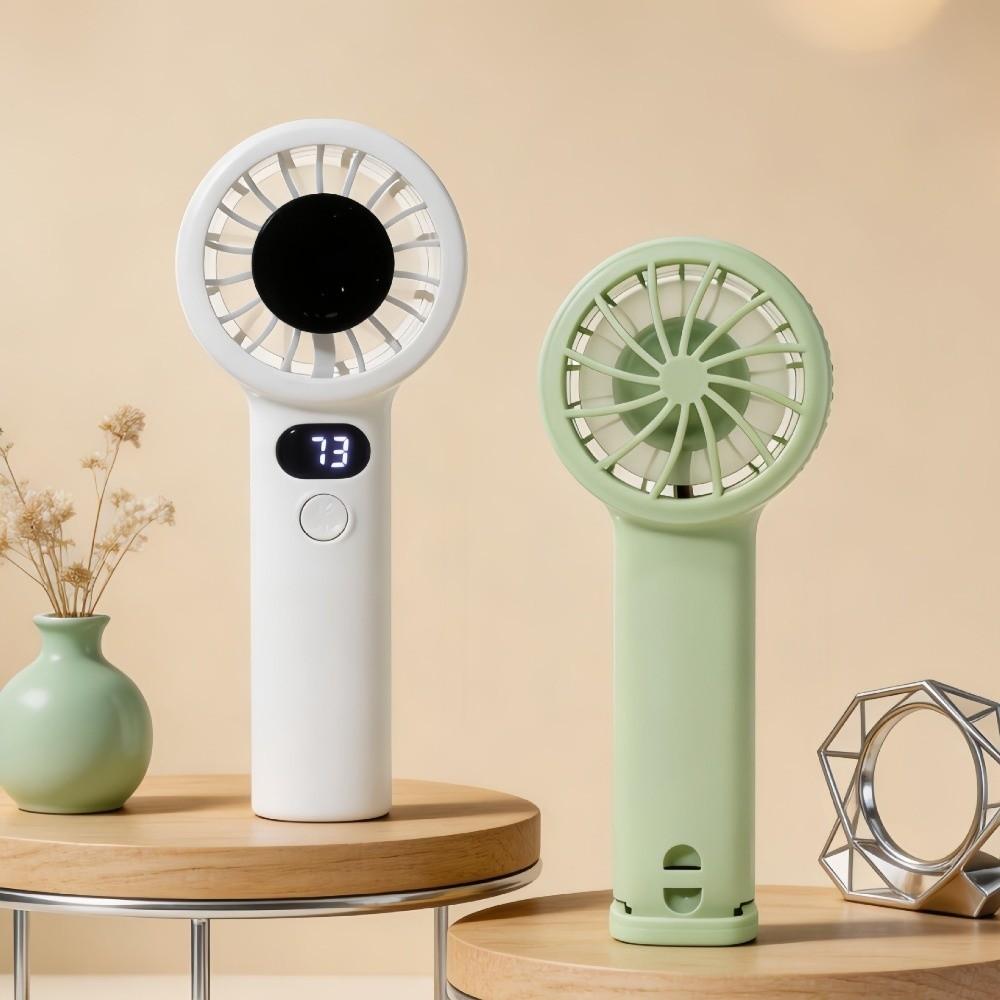 USB Rechargeable Portable Handheld Fan with LED Display Highspeed Cooling Fan  Summer Use