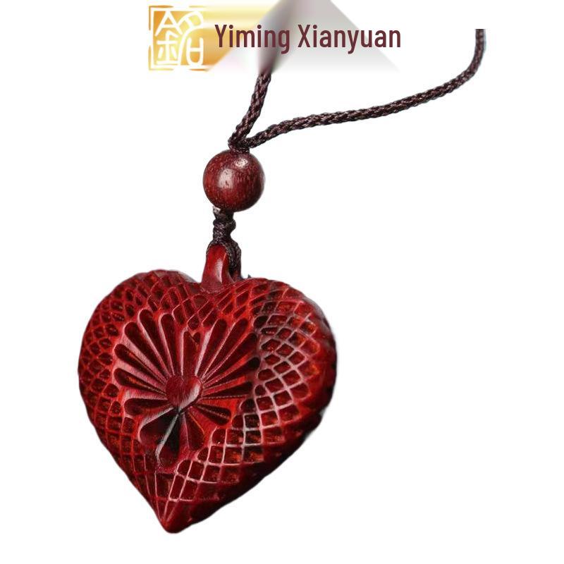Rosewood Heart-to-Heart Pendant Necklace - Valentine's Gift for Men & Women
