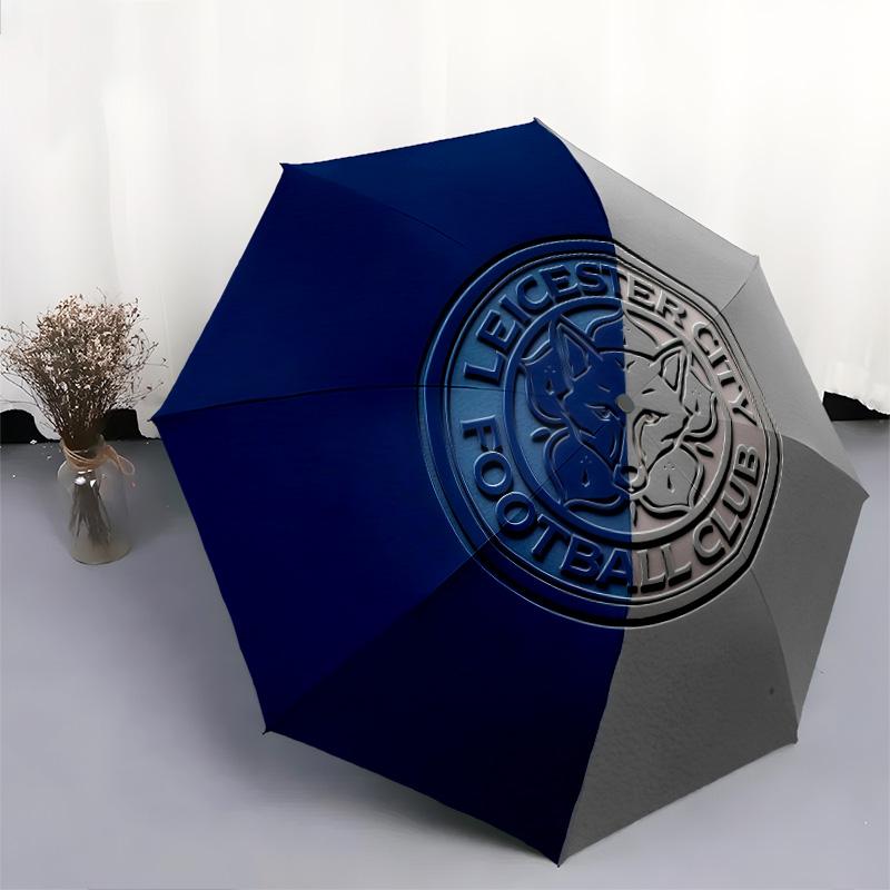 Leicester City Football Club2pattern, automatic folding umbrella, portable and foldable design, 8 ribs, a Christmas or birthday gift.