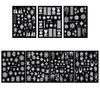Slider Decals White Charms Flower New Year Design 5D Embossed Snowflakes Nail Sticker Christmas