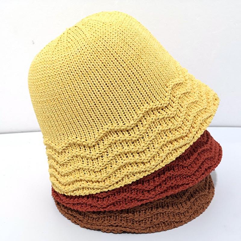 MAXSITI U NEW Spring Summer Breathable Hollow Knitted Bucket Cap Woman Casual Go Shopping Fisherman's Basin Hat  Accessories