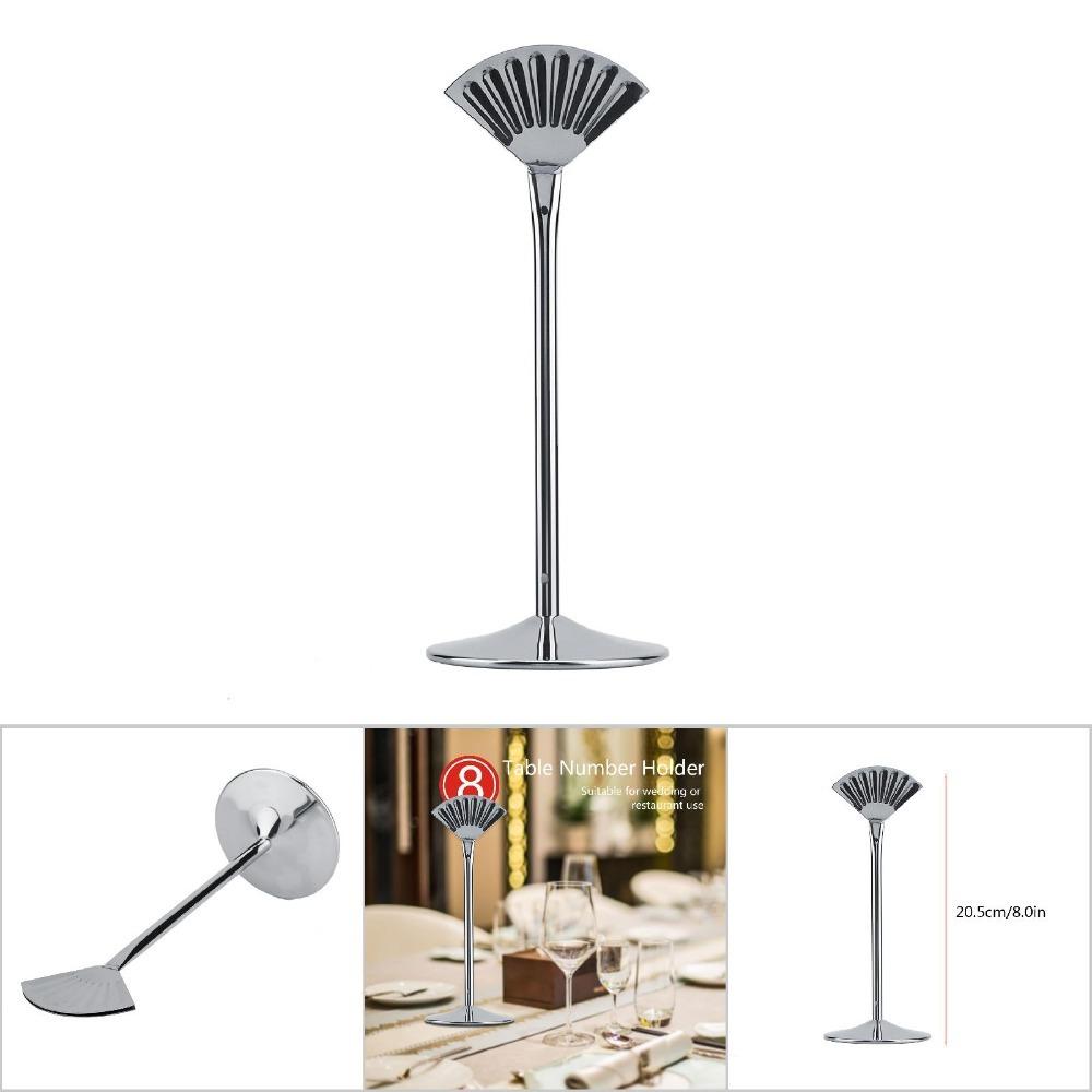 Stainless Steel Table Number Stand Sturdy Place Cards Holder Table Number Holder Celebration Silver-8inch
