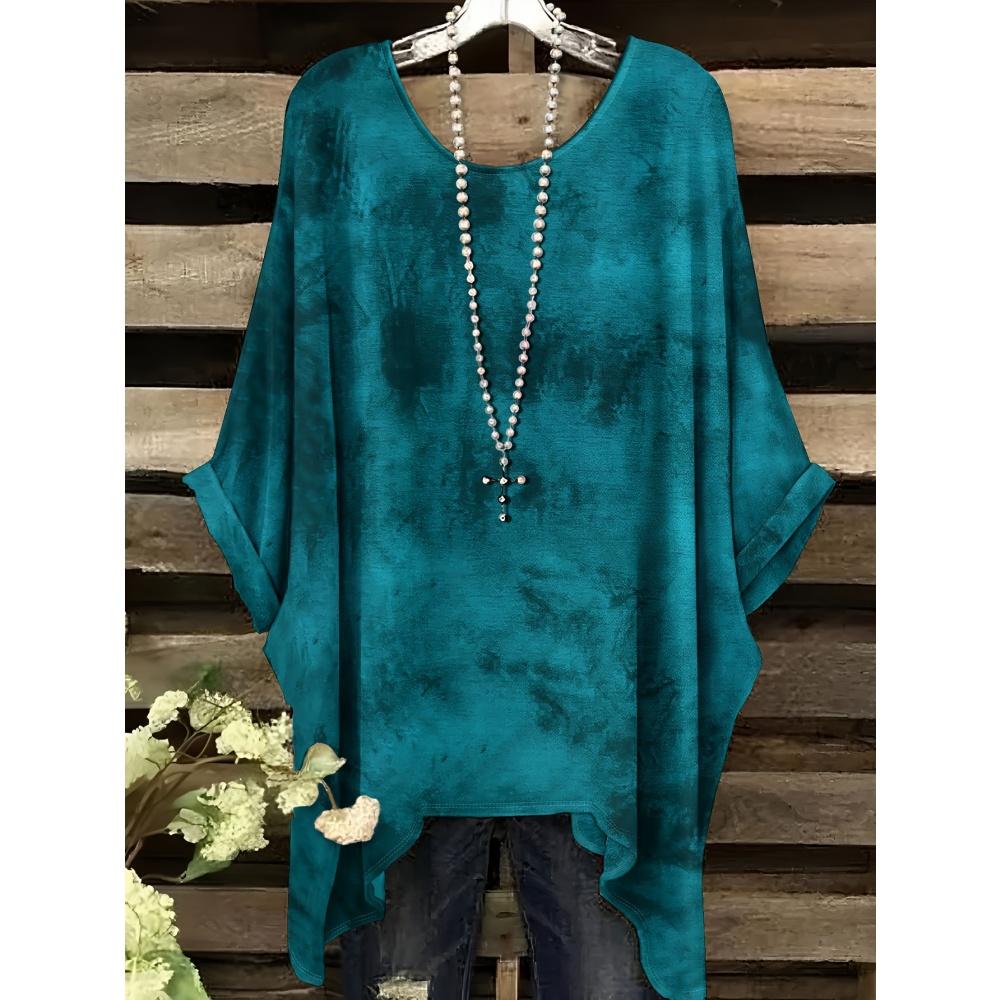 New 2025 T-Shirts for Women Gold Marble Print Versatile Machine Summer Comfort Short Sleeve Washable Bohemian Vintage Clothing