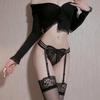 Ultra-Thin Sexy Garter Stockings: Black Mesh, Seductive, Perfect Legs