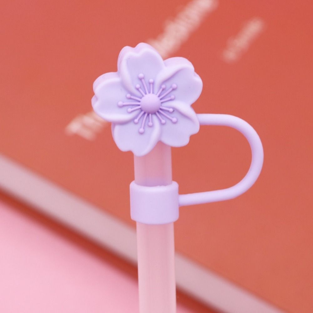 8/10mm Cherry Blossoms Straw Cover Dust-Proof Straw Tips Begonia Flower Straw Topper  Cup 30&40Oz