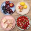 Wheat Straw Solid Color Round Plates Salad Dessert Dinner Reusable Microwave Safe Anti Fall And Shatter Plates Fruit Plate