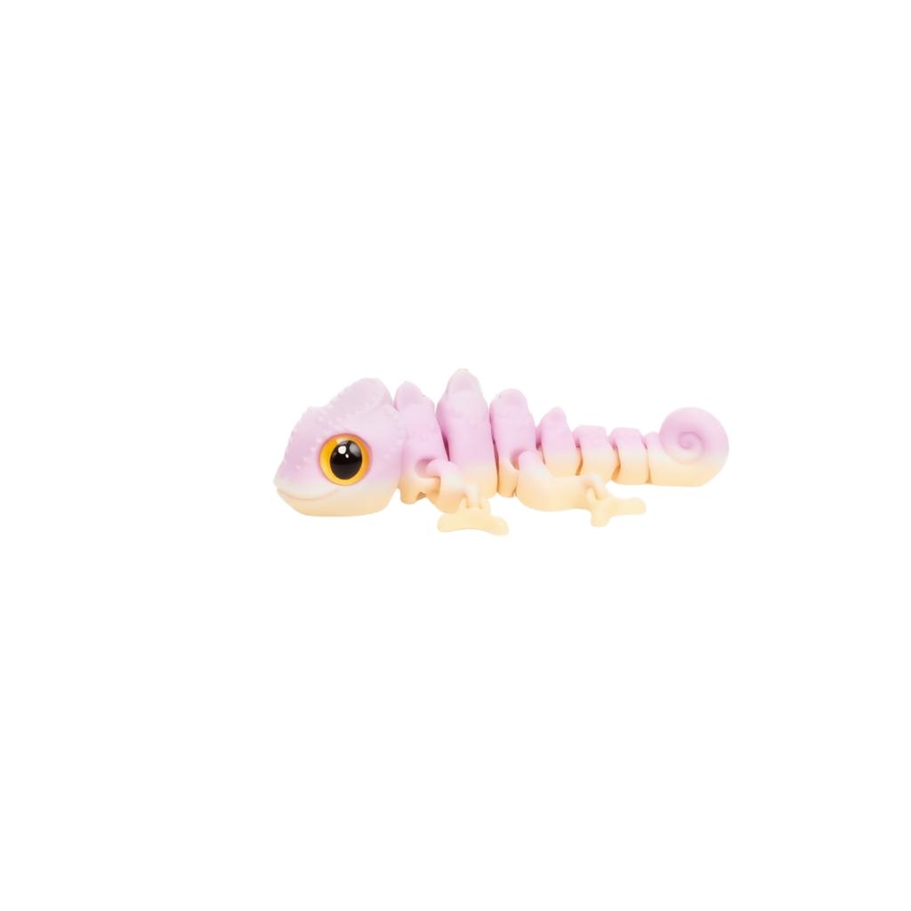 3D Printed Articulated Figure with Realistic Eyes, 10 cm Collectible Desk Decor