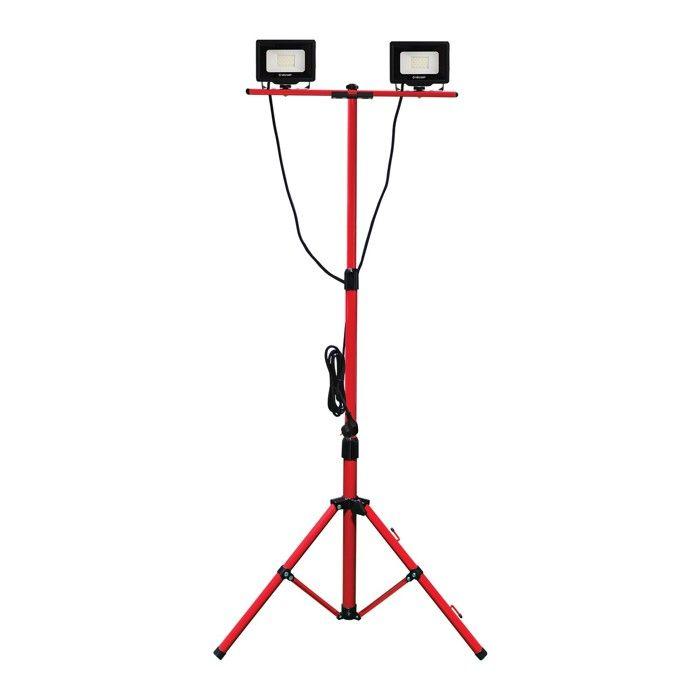 Lampe de travail - TWIN HEAD - 2x20W LED - Trépied extensible - IP65 étanche