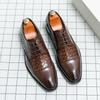Gentleman Fashion Business Leather Shoes Mens Office Shoes Lace-up Shoes Office Shoes Luxury Leisure Italy Style Plus Size 38-48
