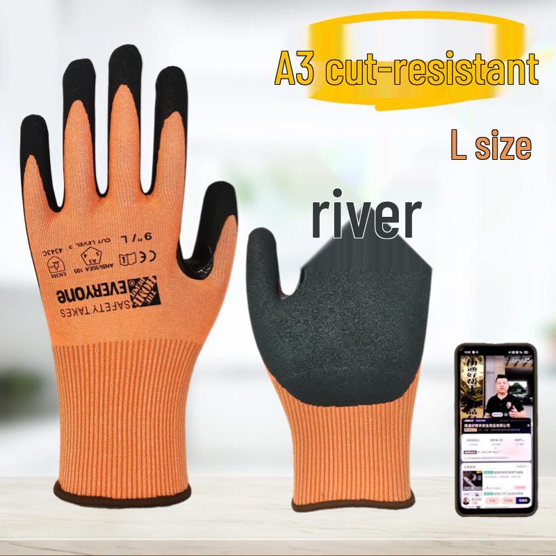 

Перчатки с сенсорным экраном A3, устойчивые к порезам, 18 калибра: Износостойкий, Противоскользящий, Дышащий для Механической Обработки