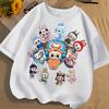 LABUBU Cartoon 3D Print Kids T Shirts White Boy Girls Trend Clothes Short-Sleeved Top