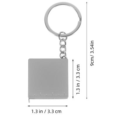 1 Peça 1M Fita Métrica de Metal Chaveiro Mini Ferramenta de Medição Retrátil Alta Precisão Portátil para Tarefas Diárias ao Ar Livre