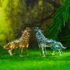 Crystal Lucky Wolf  Dog Miniatures Figurines Home Desktop in-vehicle Crystal Crafts Ornaments Wolf Tea Pet Home Decoration Gifts