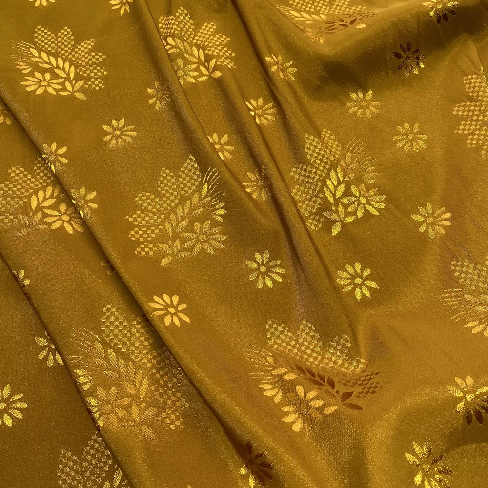 Stretch Imitation Acetic Acid Jacquard Fabric Flower Printed By Meter for Wedding Dress Clothes Skirt Cheongsam Sewing Cloth Red