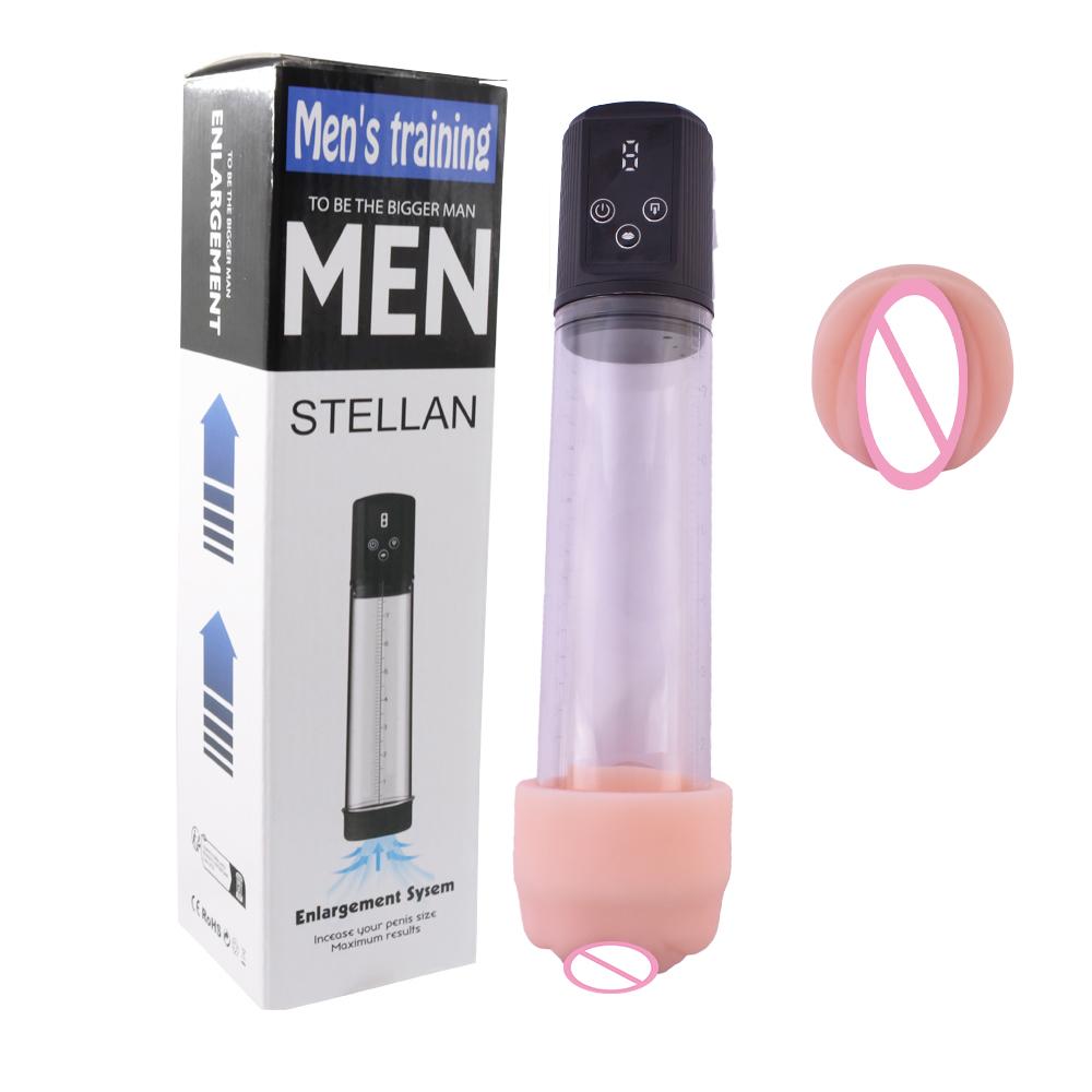 Electric Automatic Masturbator Cup Enlargement Erection Trainer Male Masturbation Waterproof Sucking Vibrator Sex Toys for Men
