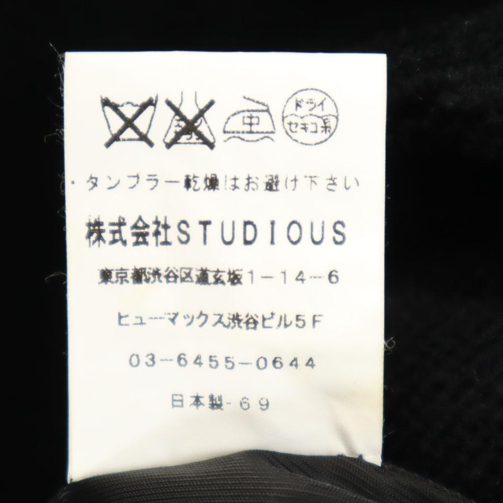 STUDIOUS Made in Japan Wool Blend coat 1 black Men's Used