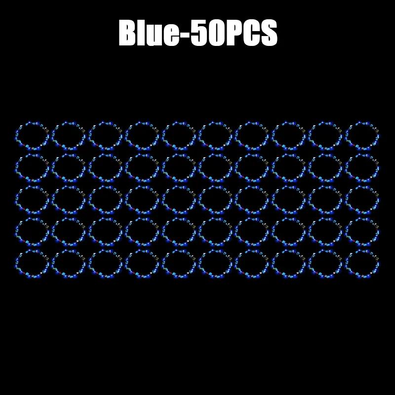 10/60Pcs Light Up Flower Headband LED Flower Hair Crown Glowing Floral Wreath Crowns Birthday Wedding Christmas Decoration 2024