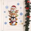 Cartoon Santa Claus, Penguin, Elk and Snowflake Home Holiday Decorative Wall Stickers