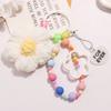 Cute Crochet Bouquet Mini Hand-knitted Flower Ring Car Bag Hanging Pendant Ornament Lover Valentine's Day gift Bag Charm