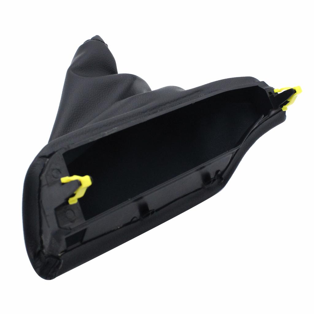 Car Shift Knob Shift Boot Shifter Gaiter Boot Hand Brake Cover Black Leather Replacement for Ford