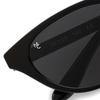 [MODERN CLASSIC] Modern Classic Mira Cat-Eye Slim Sunglasses, UV Protection, Unisex, Modakura (Black), UV400 Polarized Lenses, Sabae Design Brand